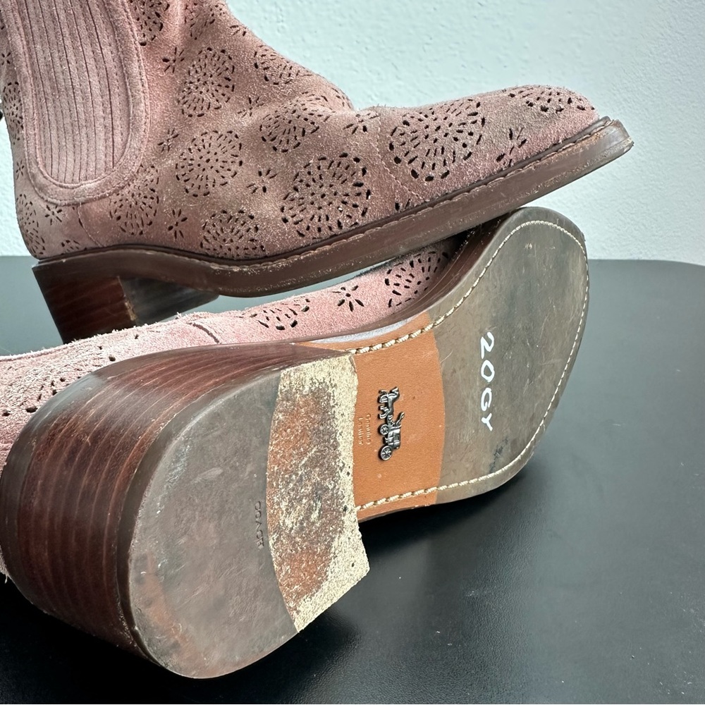 Coach Bowery Chelsea Boot with Cut Out Tea Rose Size: 7.5 - Picture 12 of 14